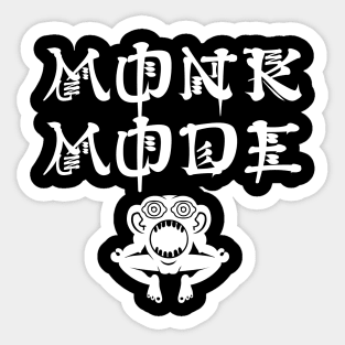 Monk Mode Monkey Sticker